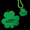 2 1/2" Green Shamrock Plastic Medallion Badge